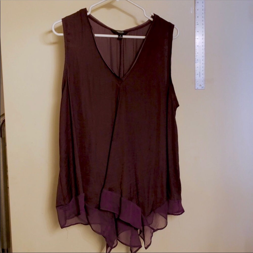 BLOUSE Simply Vera Wang burgundy purple